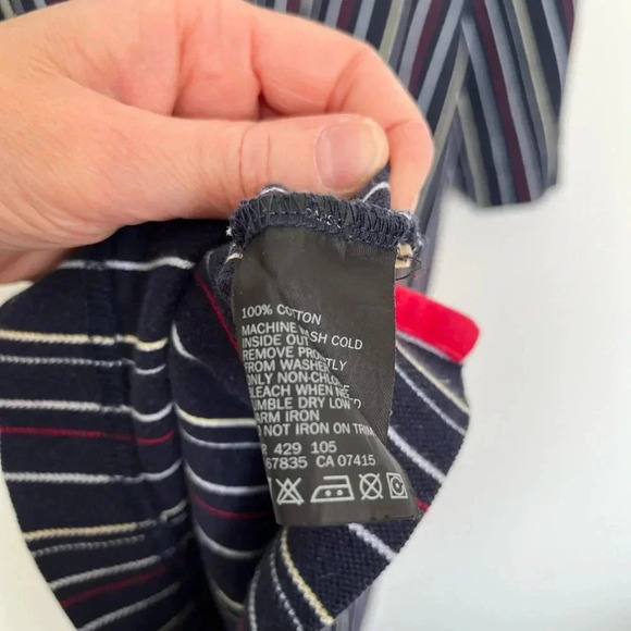 Nautica Black Striped Polo  Shirt - Picture 6 of 7